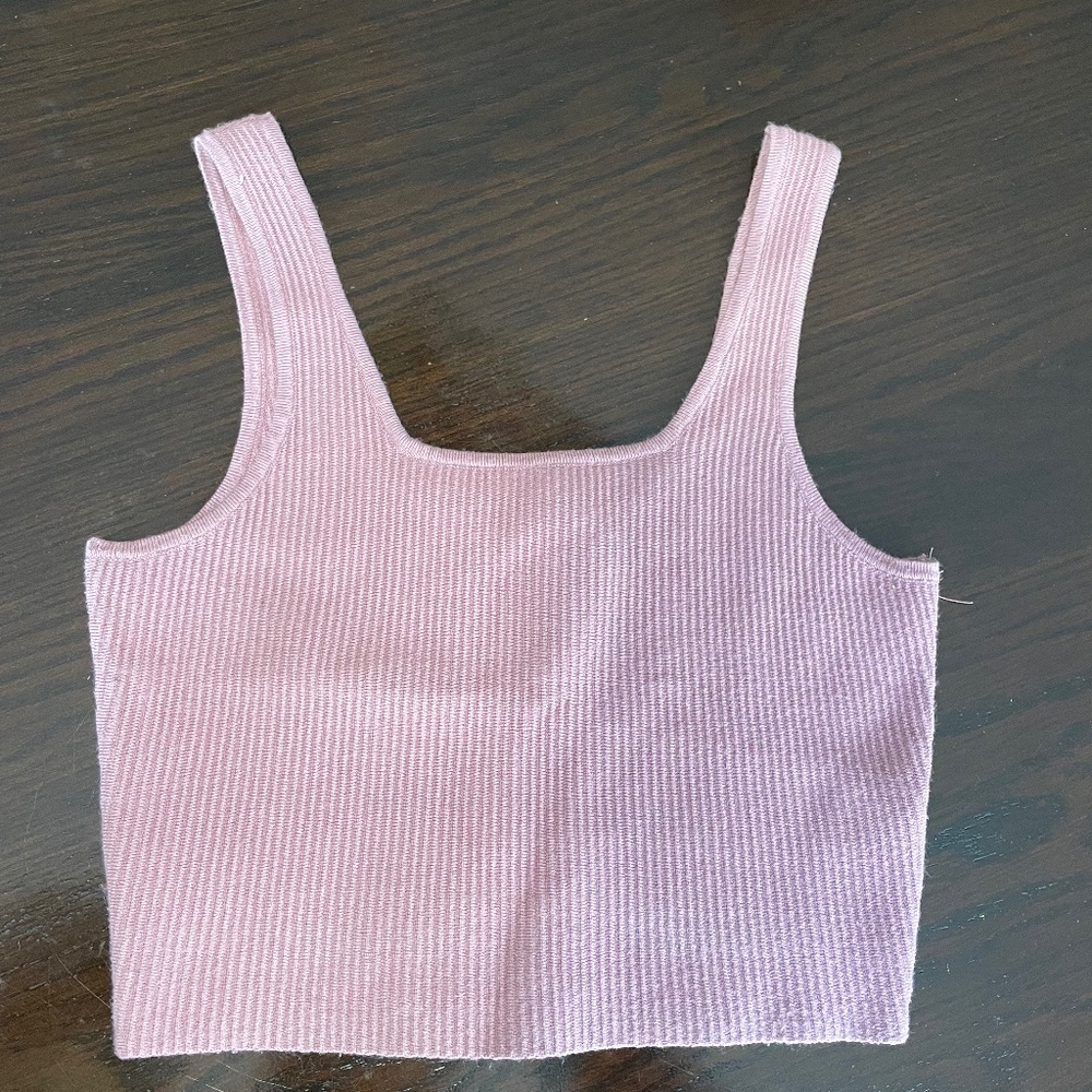 Dusty Rose Ribbed Tank